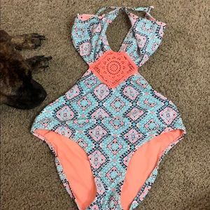 High leg one piece swim